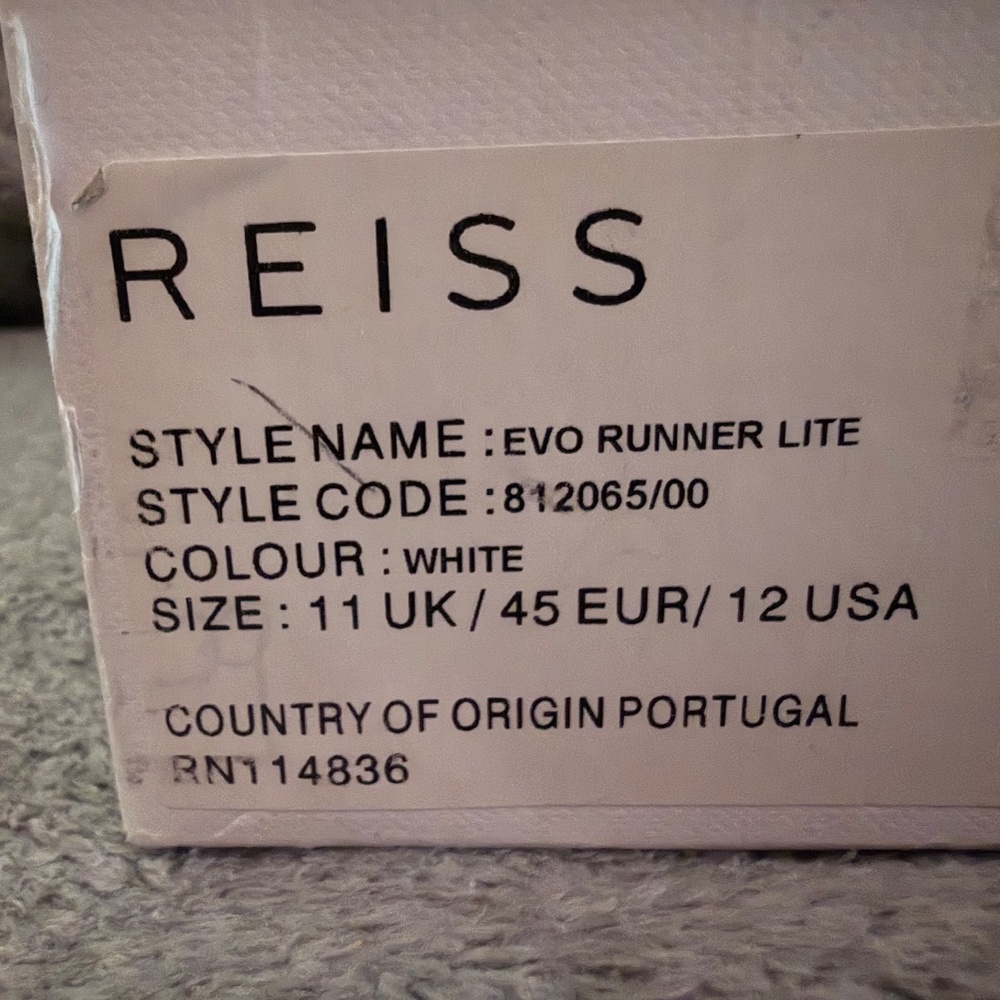 REISS Men's EVO Lite Running Sneakers SZ 12 New w box - Picture 6 of 6